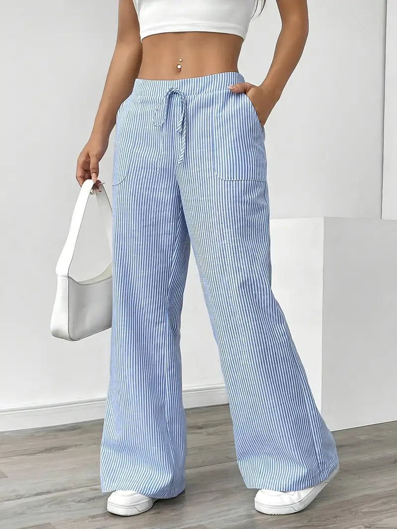 Alina™ | Elegante gestreifte Hose mit Taschen
