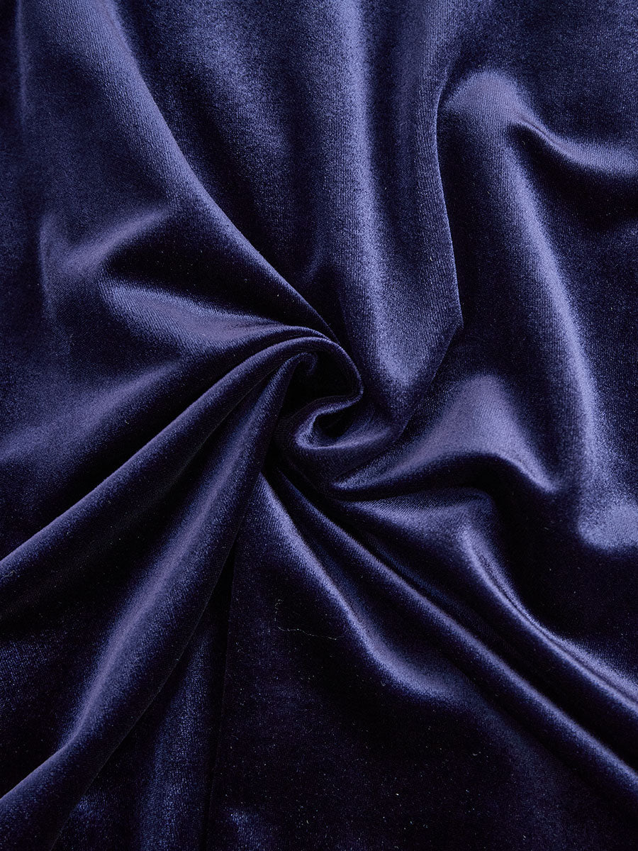 Sibella - Marineblaues Midi-Kleid mit langen Ärmeln