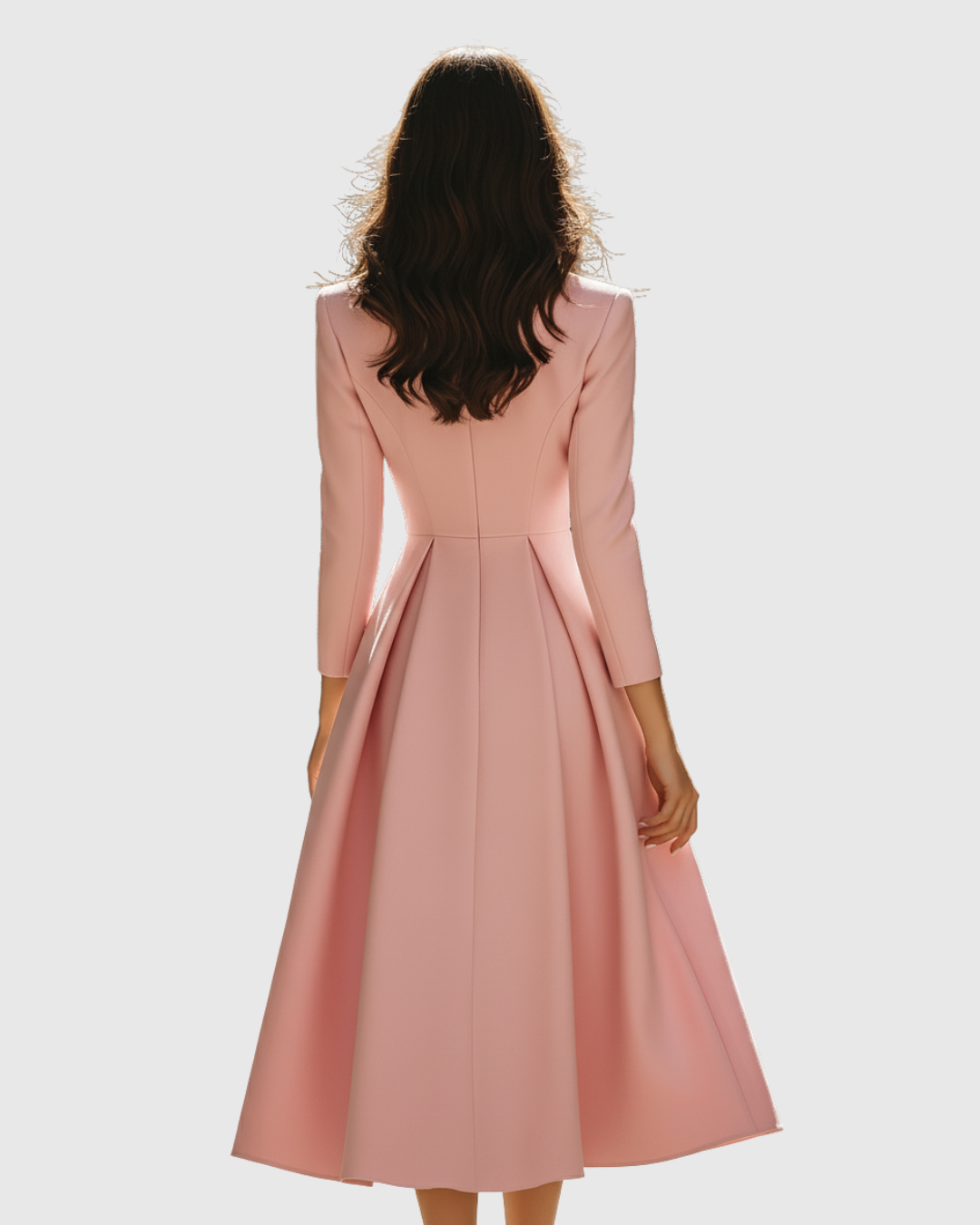 Ceryth | Elegantes plissiertes Blazer-Midi-Kleid