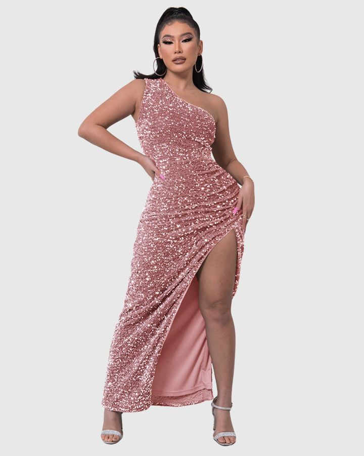 Lillian | Luxuriöses Abendkleid mit einem Schulterträger