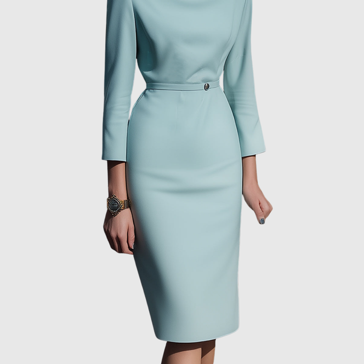 Alice - Drapiertes Bleistift-Midi-Kleid