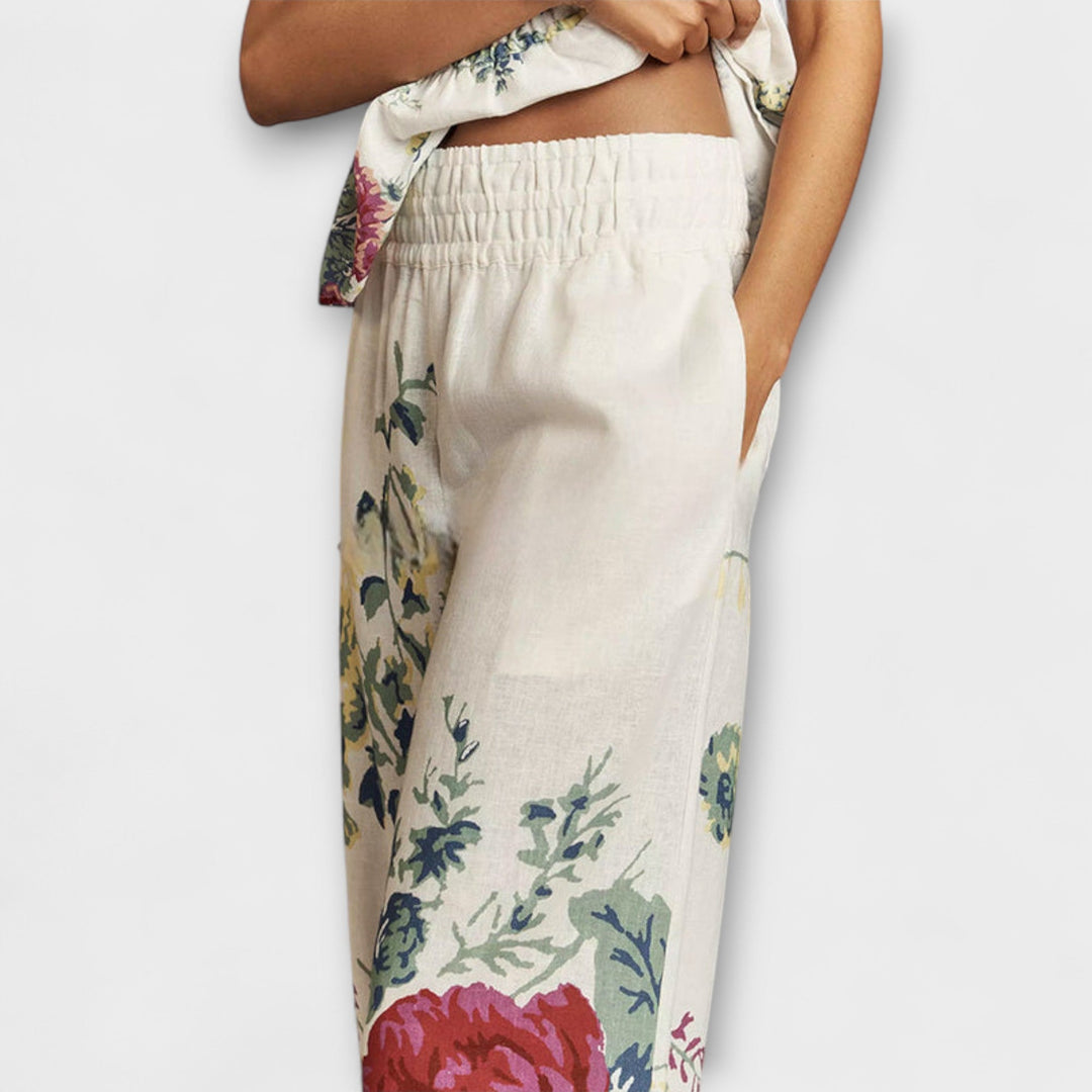 Indigo – Sommer Blumenmuster Set