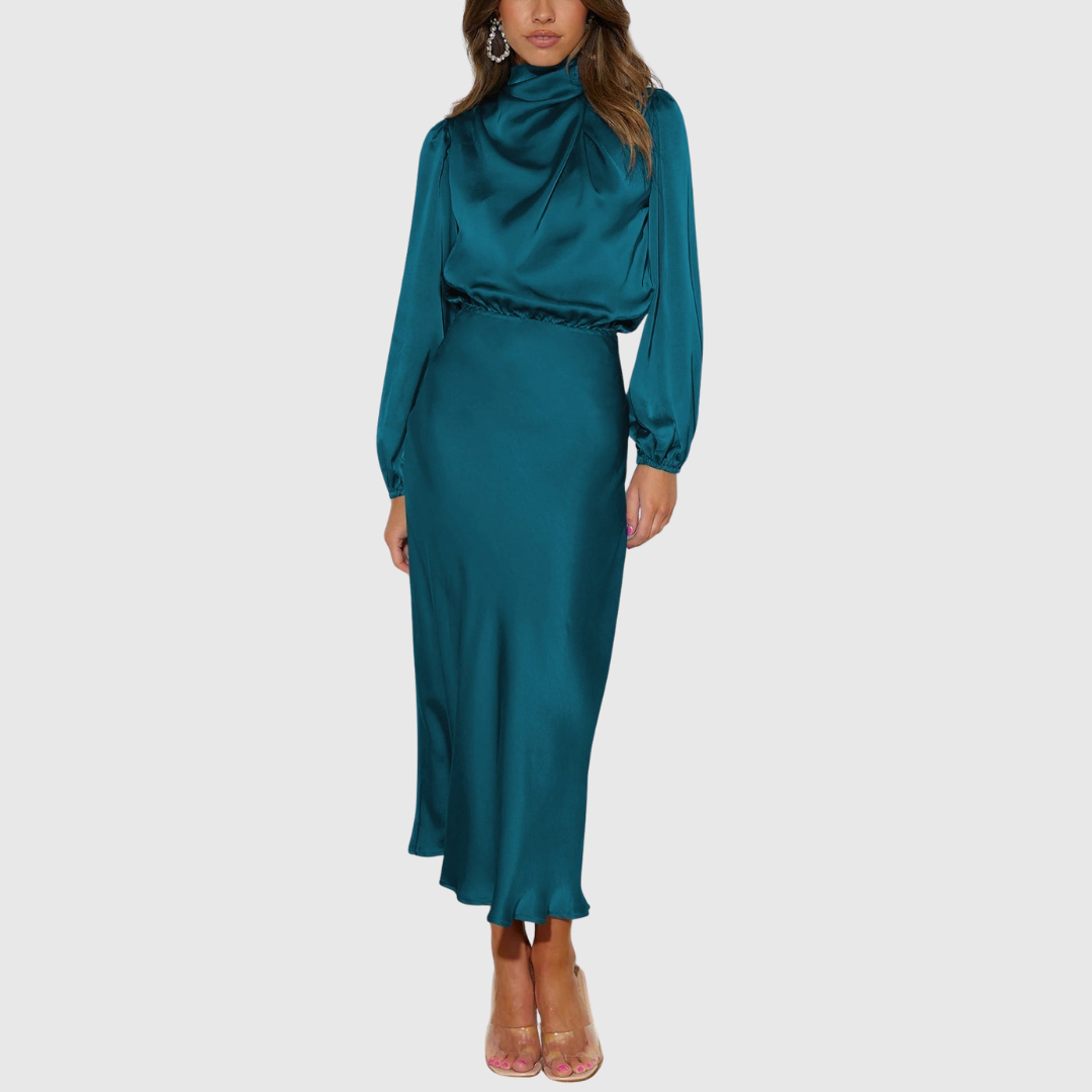 Maristella | Luxuriöses Satin-Maxikleid