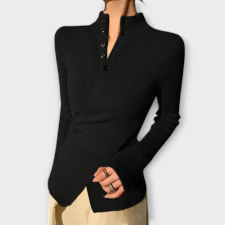 Michiko – Eleganter Baumwollstrickpullover