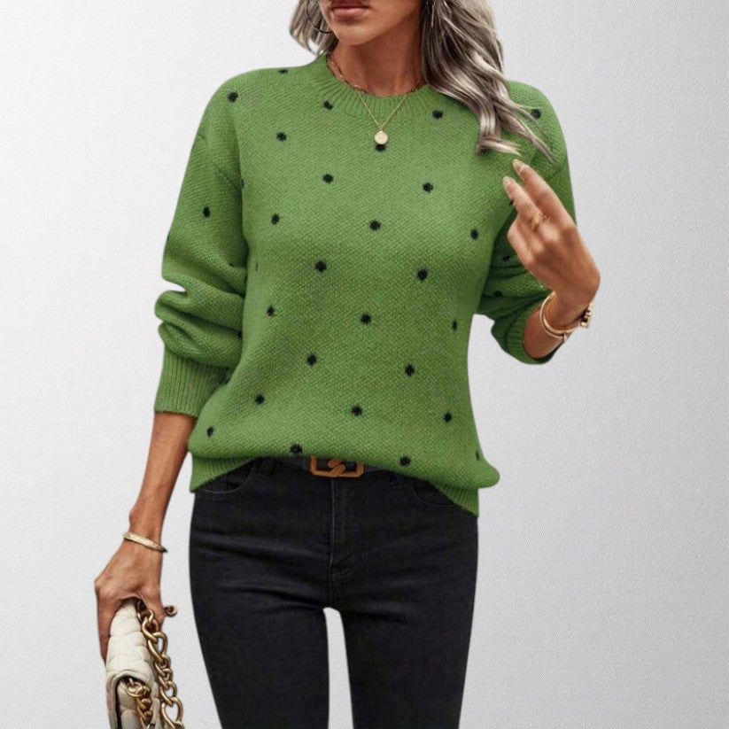 Grace – Gepunkteter Strickpullover