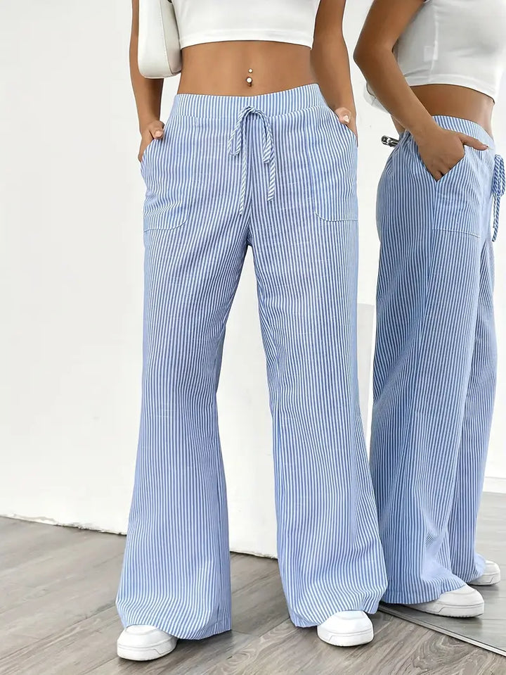 Alina™ | Elegante gestreifte Hose mit Taschen