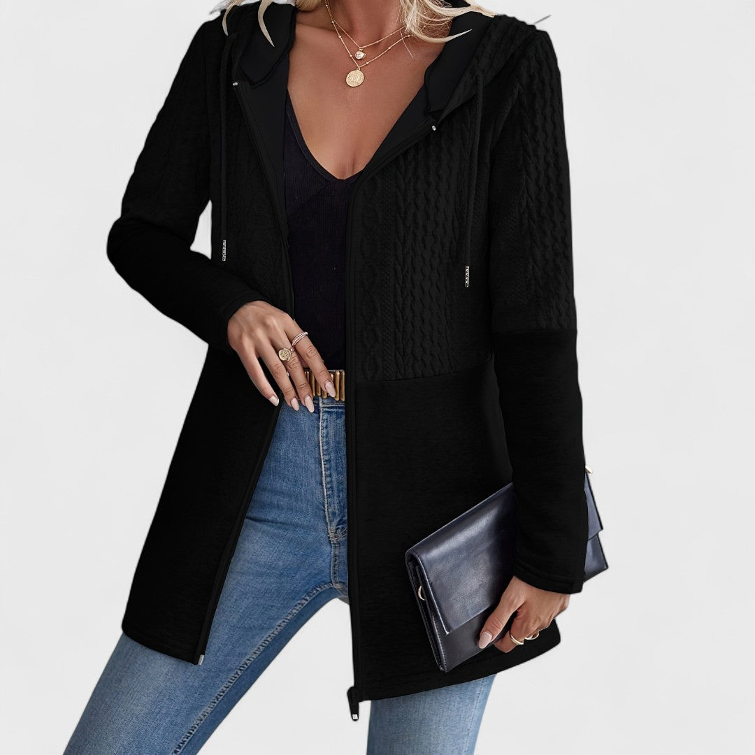 Valentino – Eleganter grauer Cardigan mit Kapuze für Frauen