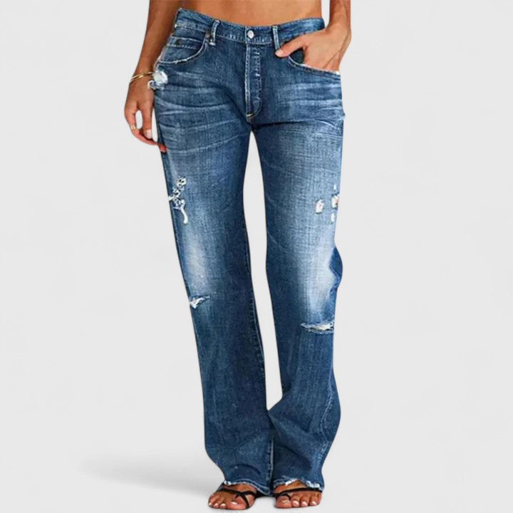 Olivia - Elegante Distressed Jeans