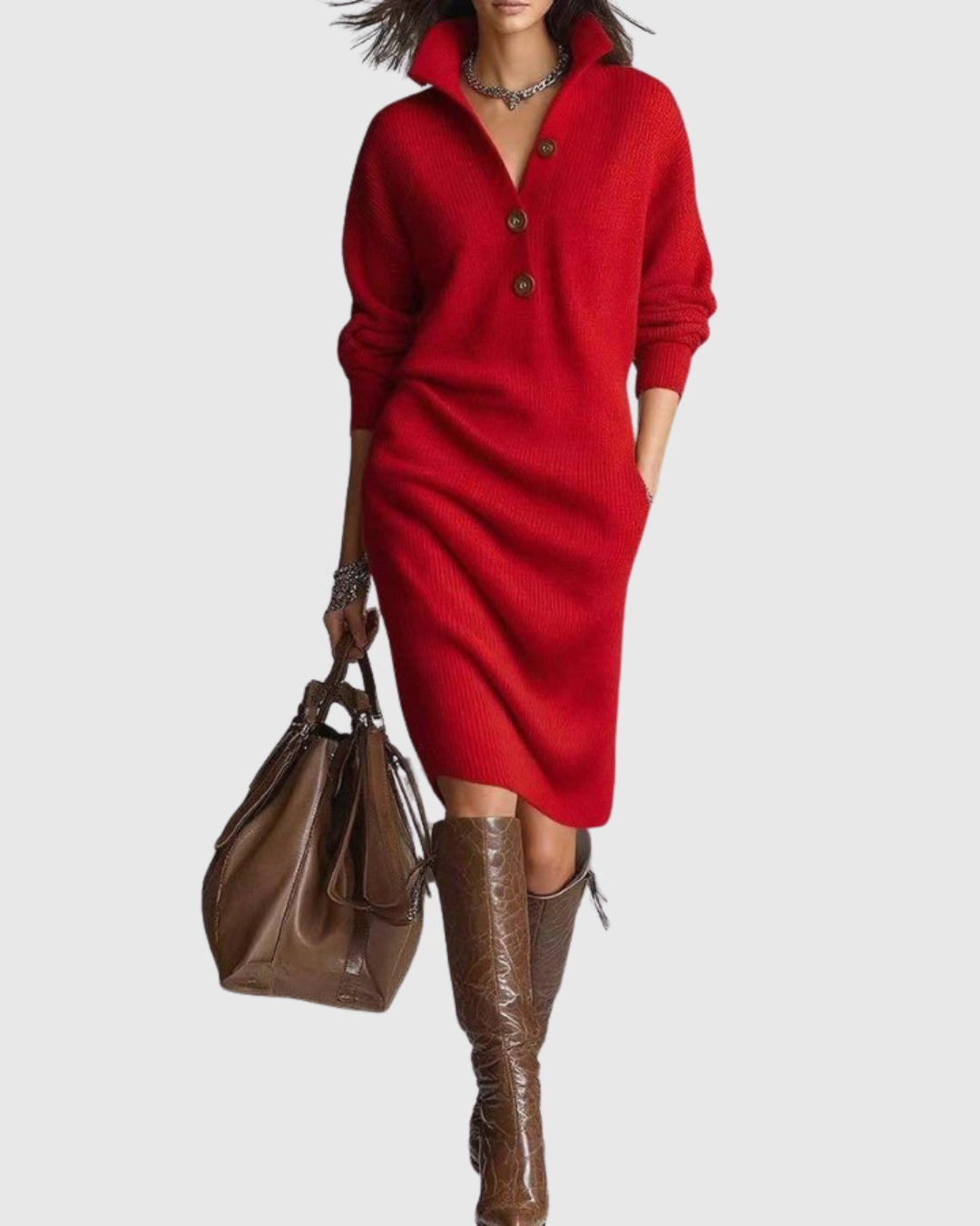 Arianell | Midi-Kleid aus reiner Wolle für den Winter