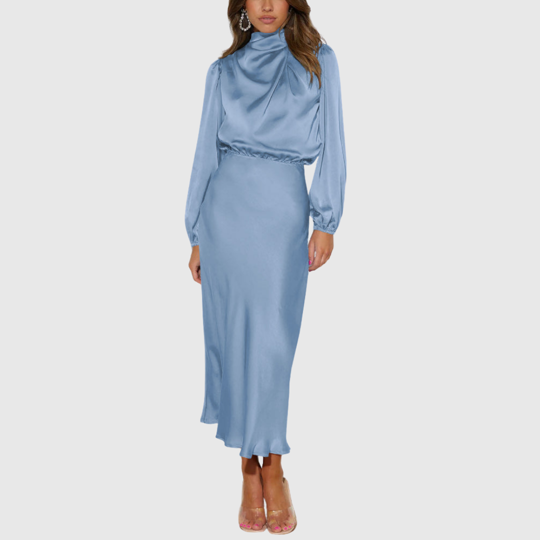 Maristella | Luxuriöses Satin-Maxikleid