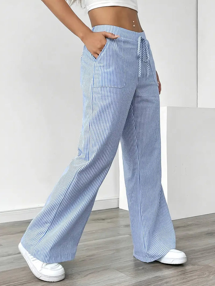 Alina™ | Elegante gestreifte Hose mit Taschen