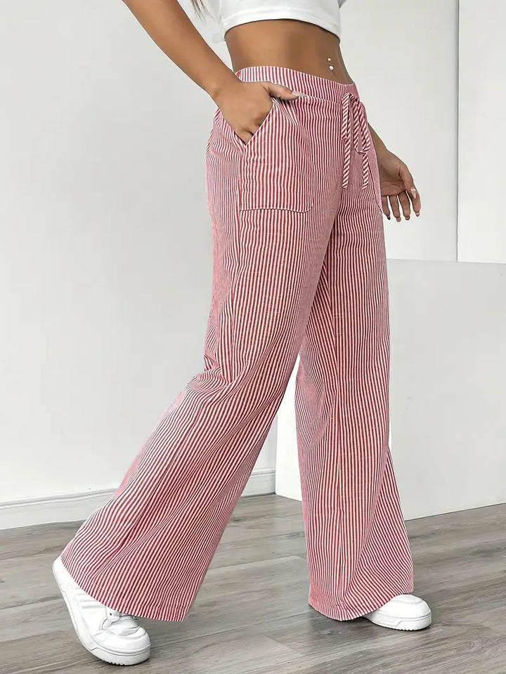 Alina™ | Elegante gestreifte Hose mit Taschen