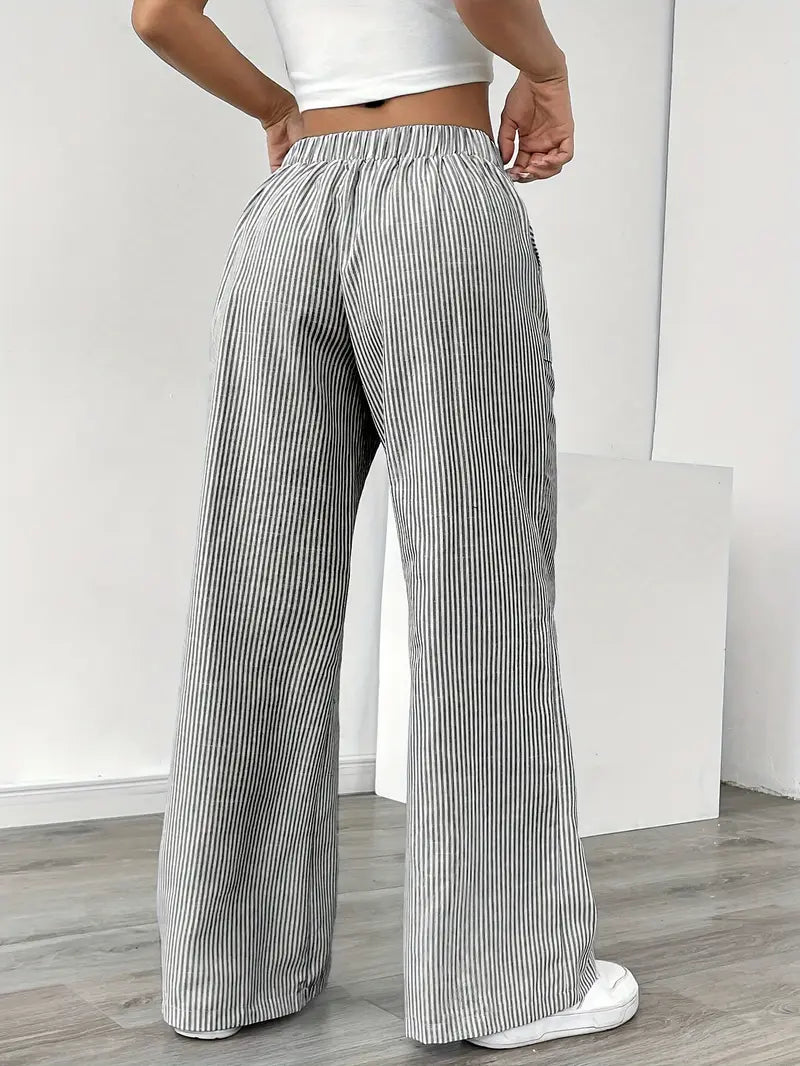Alina™ | Elegante gestreifte Hose mit Taschen