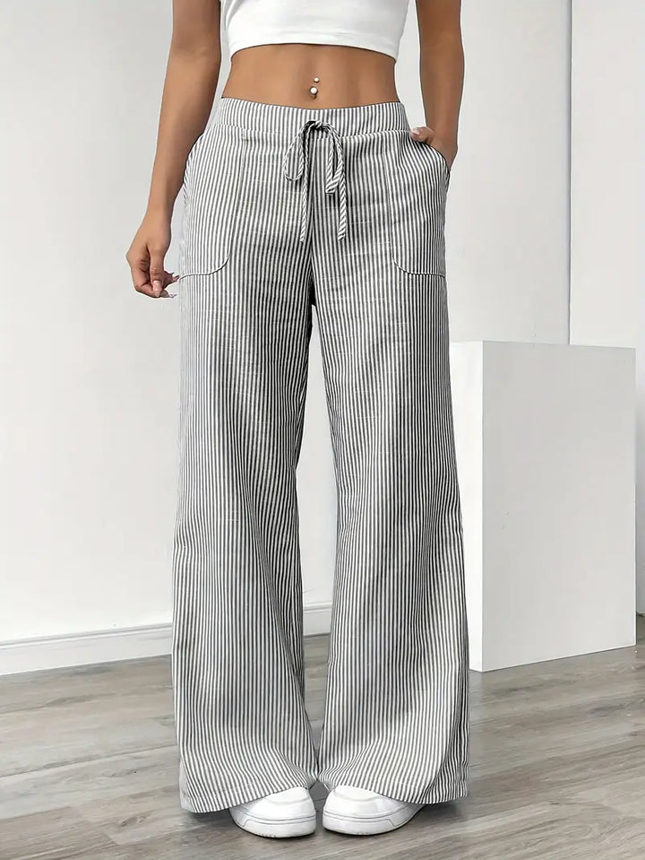 Alina™ | Elegante gestreifte Hose mit Taschen