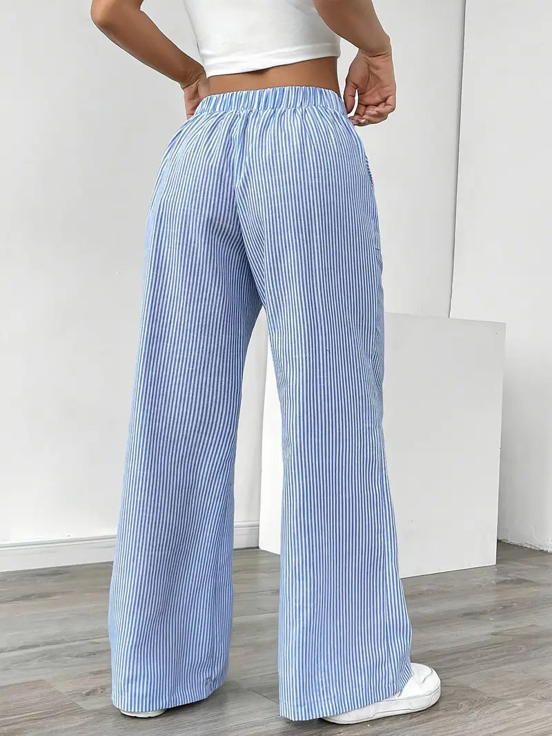 Alina™ | Elegante gestreifte Hose mit Taschen