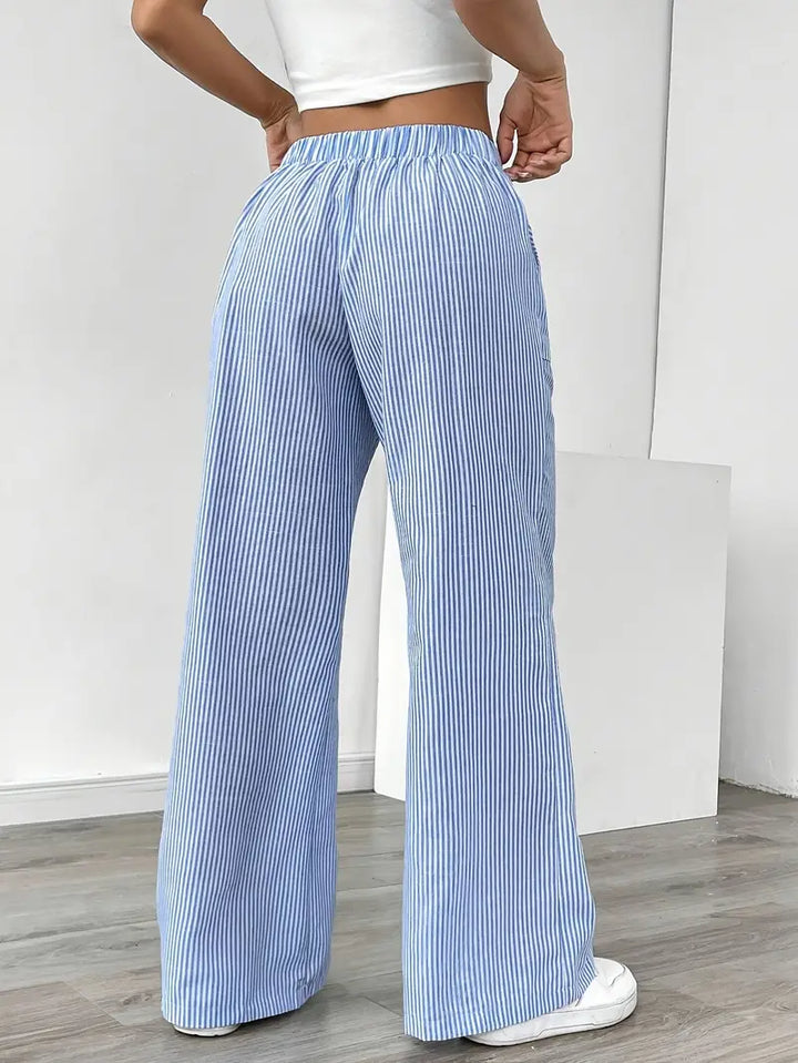 Alina™ | Elegante gestreifte Hose mit Taschen