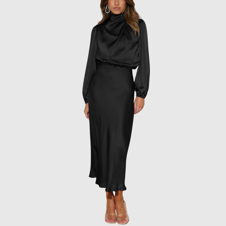 Maristella | Luxuriöses Satin-Maxikleid