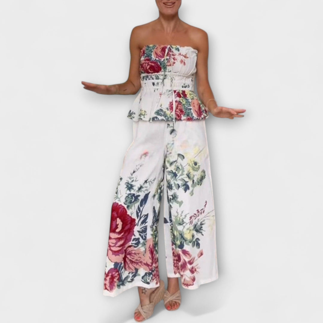 Indigo – Sommer Blumenmuster Set