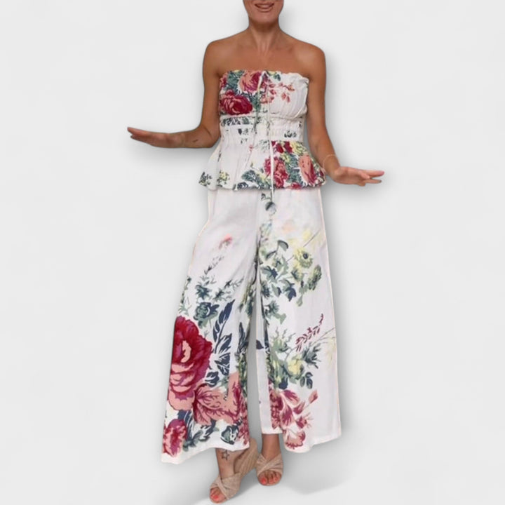 Indigo – Sommer Blumenmuster Set