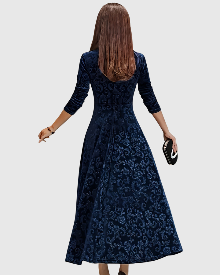 Vespera | Anmutiges Floral-Midi-Kleid