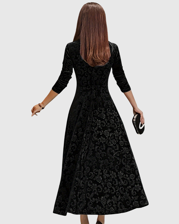 Vespera | Anmutiges Floral-Midi-Kleid