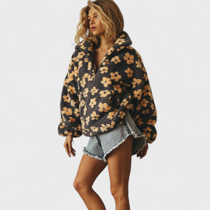 Daisy - Fleece mit Blumenmuster