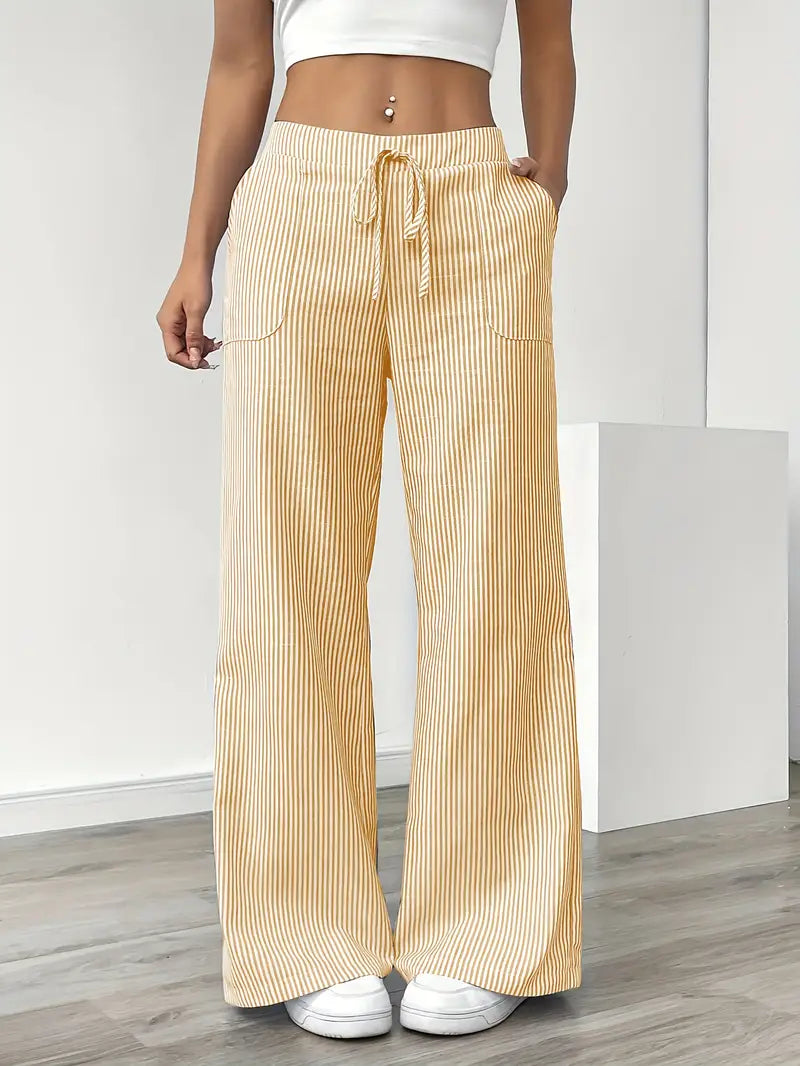 Alina™ | Elegante gestreifte Hose mit Taschen