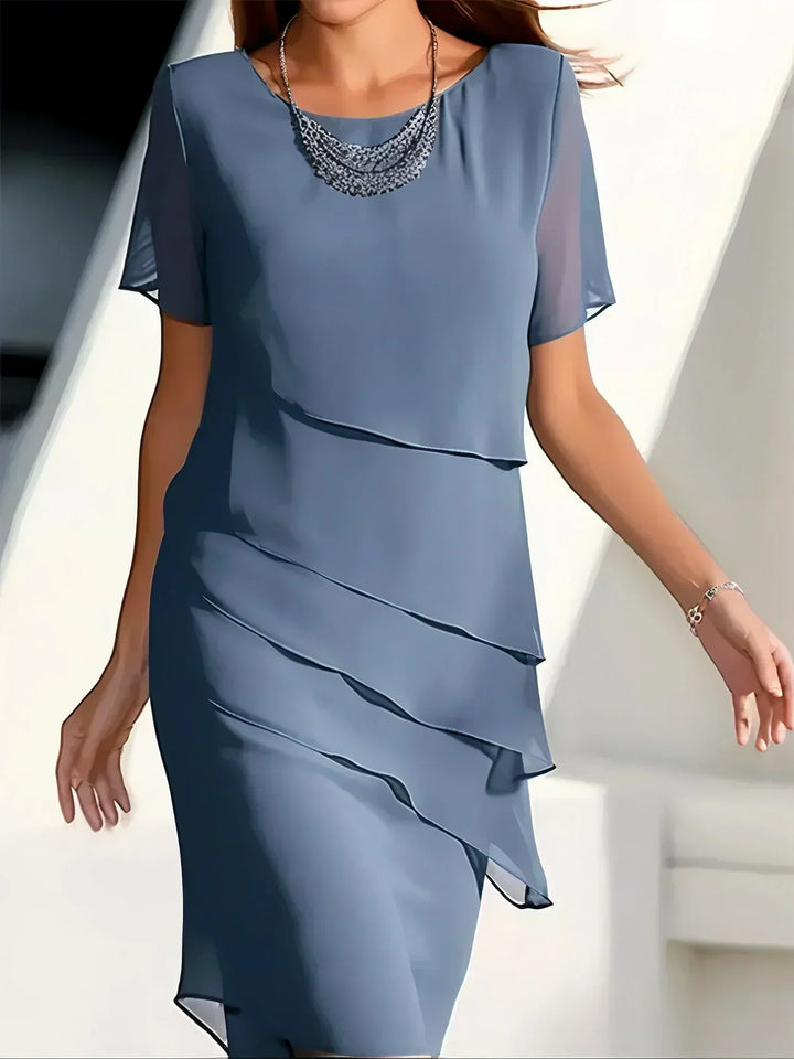Aria - Zeitloses Chiffon Schichtkleid