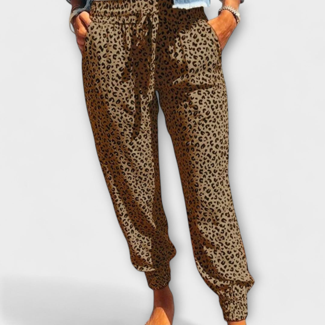 Feli - Weite Leopard-Print-Hose