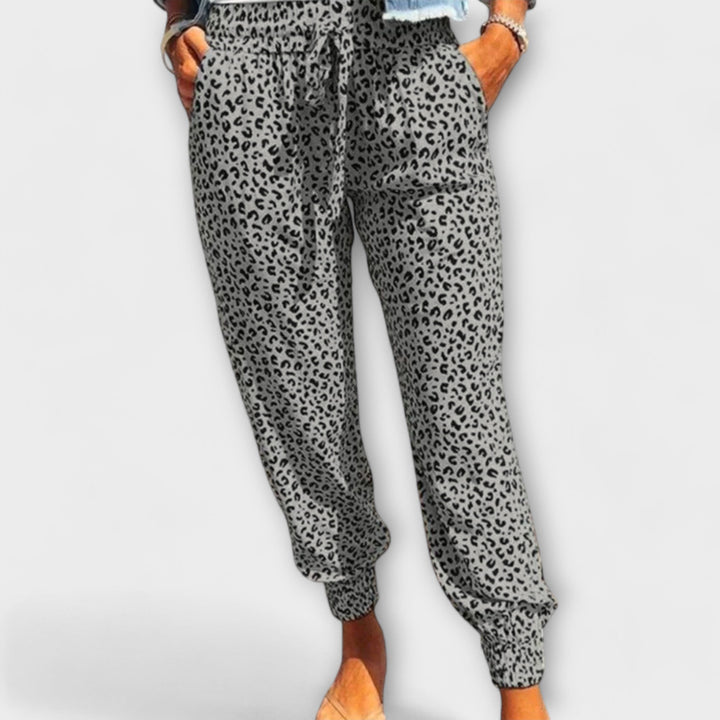 Feli - Weite Leopard-Print-Hose
