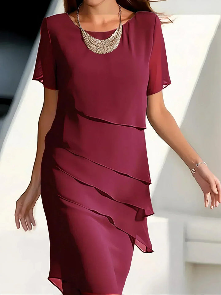 Aria - Zeitloses Chiffon Schichtkleid