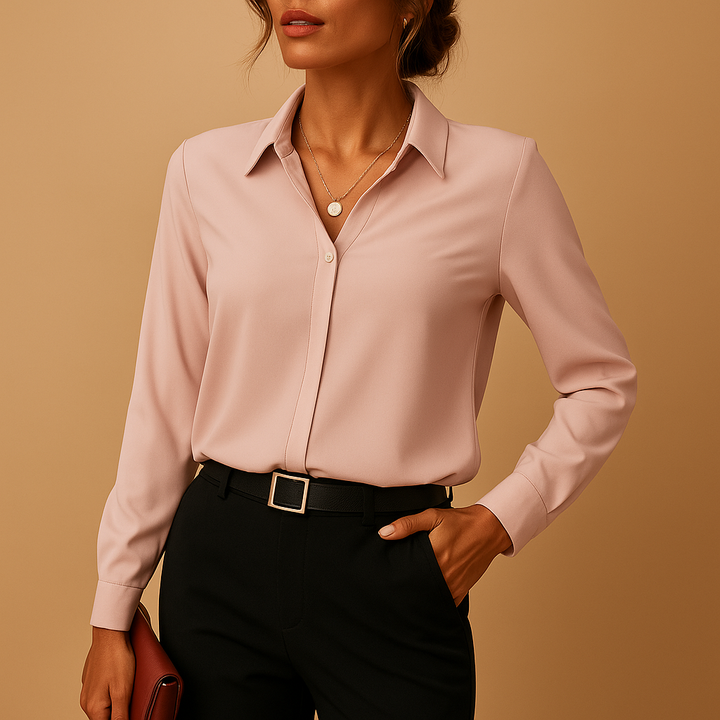 Olympe™ | Elegante Unifarbe Bluse
