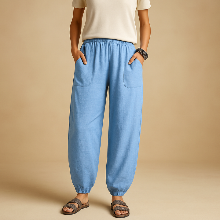 Séverine™ | Hohe Taille Boho-Hose