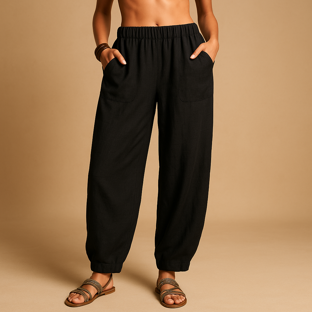 Séverine™ | Hohe Taille Boho-Hose