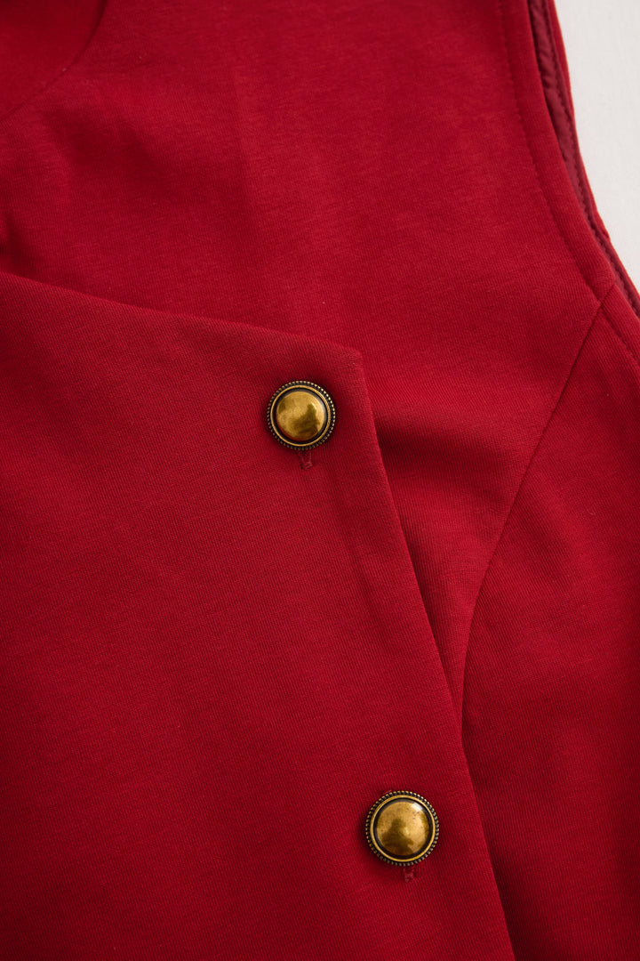 Ruby | Burgunderfarbendes ärmelloses Midikleid
