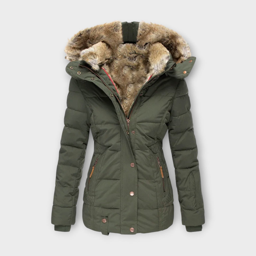 Emine – Gemütliche Jacke mit Kunstfellfutter