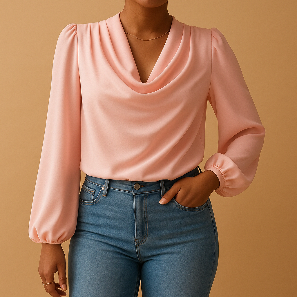 Laurence™ | Chiffonbluse mit V-Ausschnitt