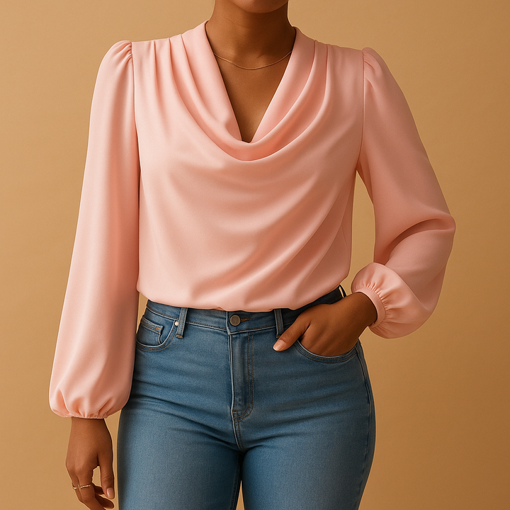 Laurence™ | Chiffonbluse mit V-Ausschnitt