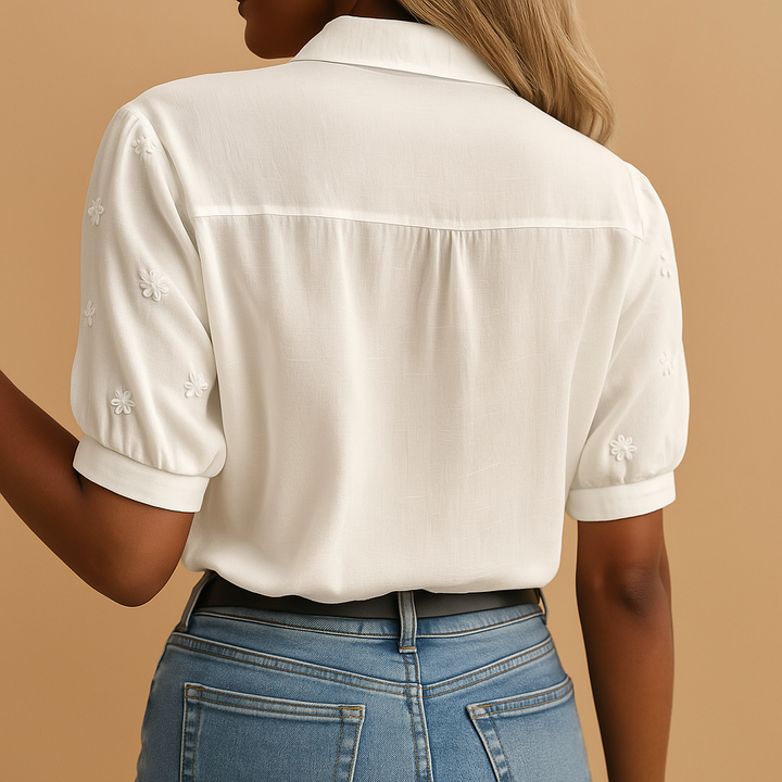 Azélie™ | Moderne Weiße Bluse