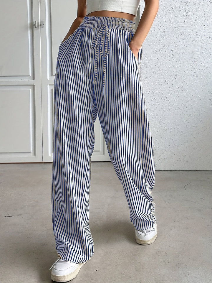 Hollis – Weite gestreifte Hose