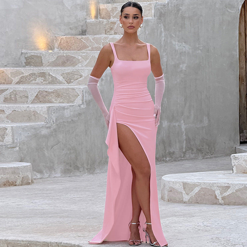 Marilyn™ - Elegantes formelles Slip-Maxikleid mit offenem Rücken