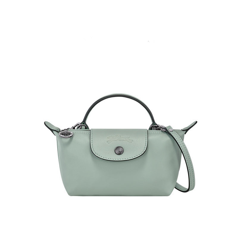 Mini-Ledertasche - Hellblau