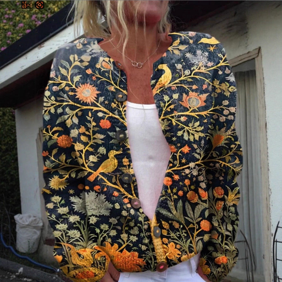 Chloe - Vintage Floral Cardigan Pullover