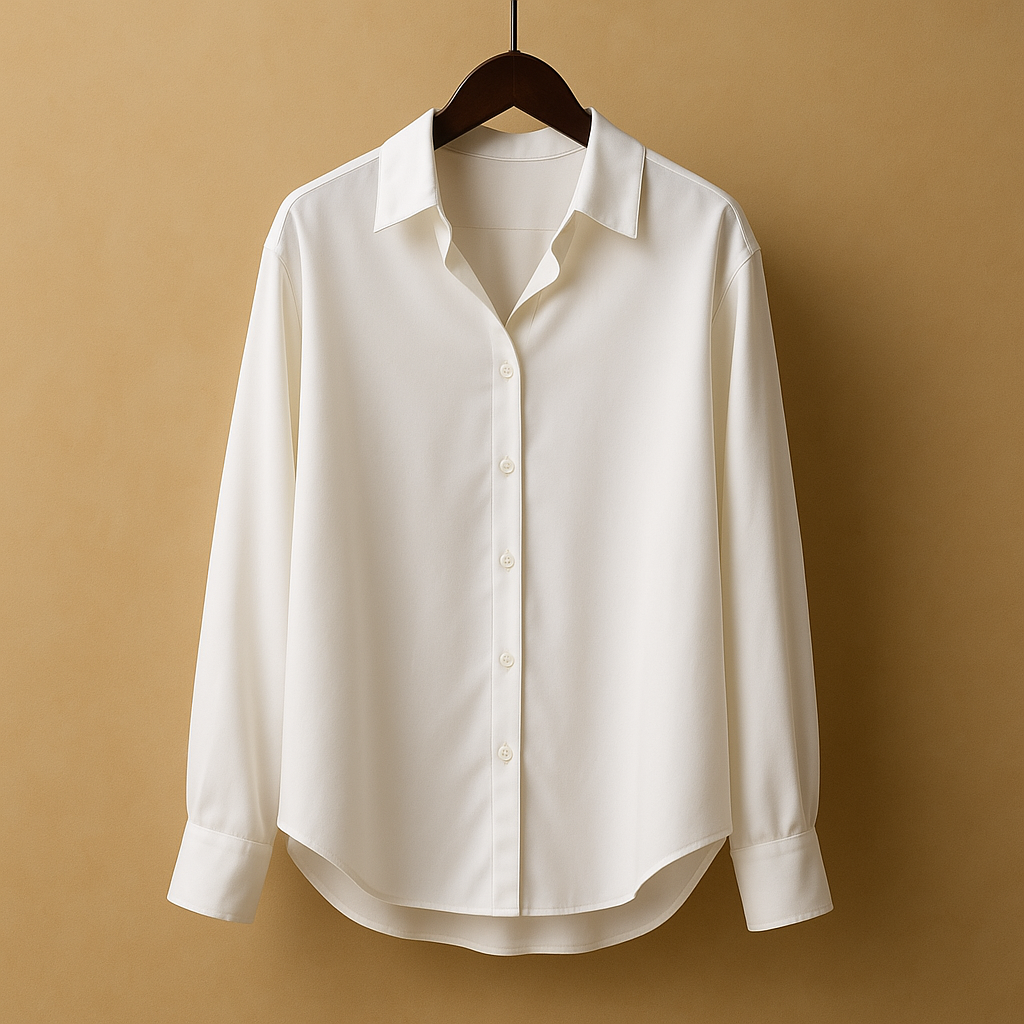 Blandine™ | Bluse Satin Mit Umgeschlagenem Kragen