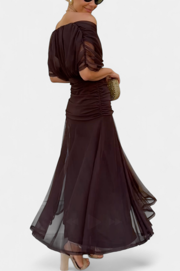 Freya - Fließendes Floral V-Ausschnitt Kleid