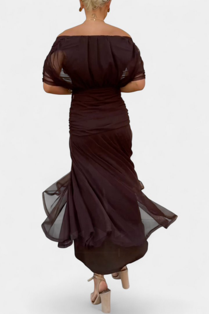 Freya - Fließendes Floral V-Ausschnitt Kleid