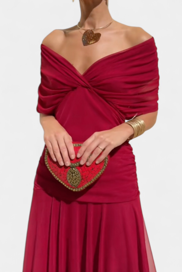 Freya - Fließendes Floral V-Ausschnitt Kleid