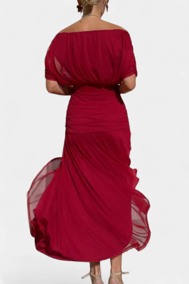 Freya - Fließendes Floral V-Ausschnitt Kleid