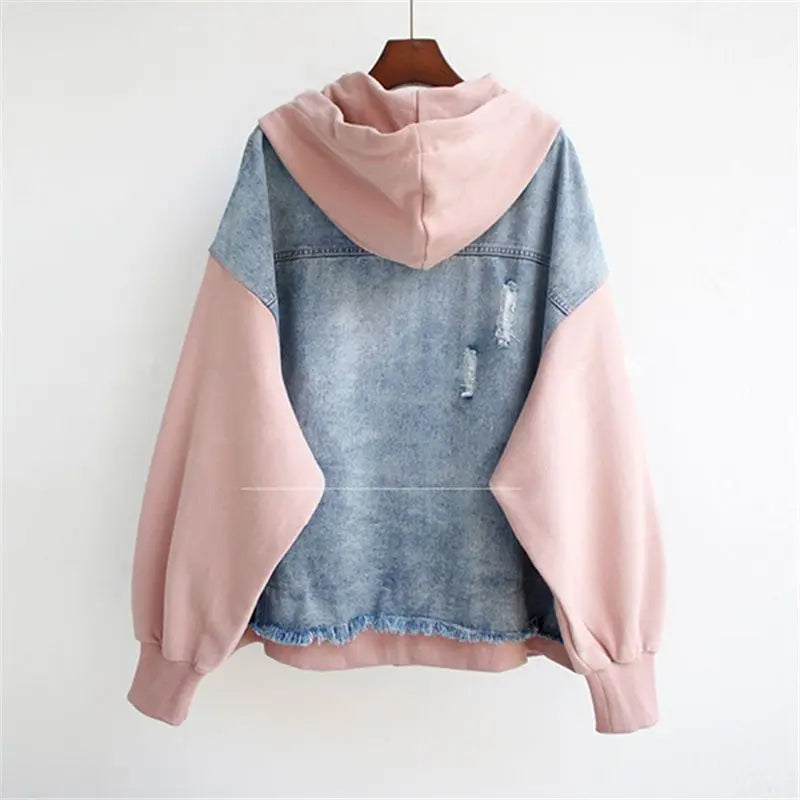 Vivian - Denim Hoodie Jacke