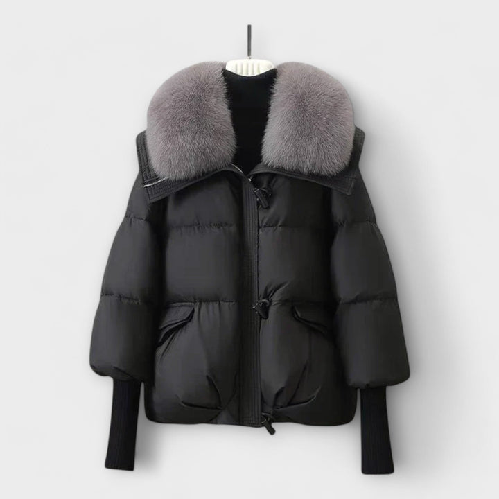 Lucyna – Elegante Jacke mit Kunstfell